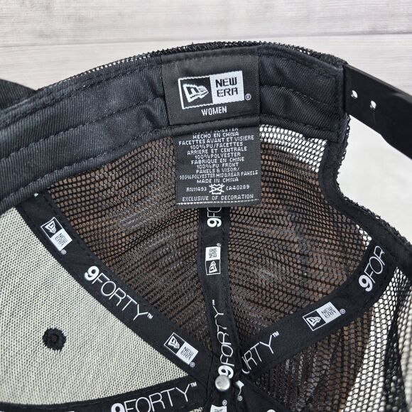 NEW ERA San Francisco Giants Hat Womens Sparkle Black Adjustable Cap 9Forty - Picture 7 of 8